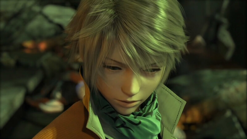 Blond-haired Character — Green
