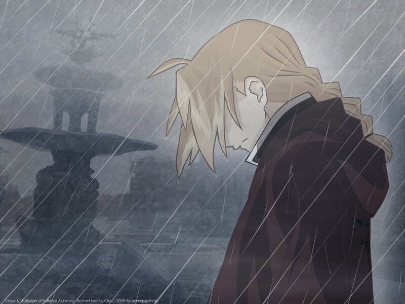 Blond-haired Character in Rain