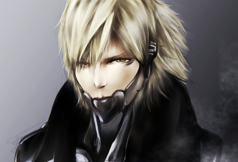 Blond-haired Male Character — Black
