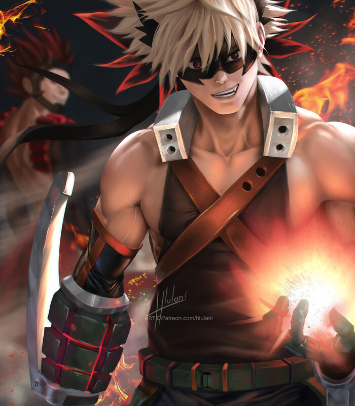 Blond-haired Male Character — Red