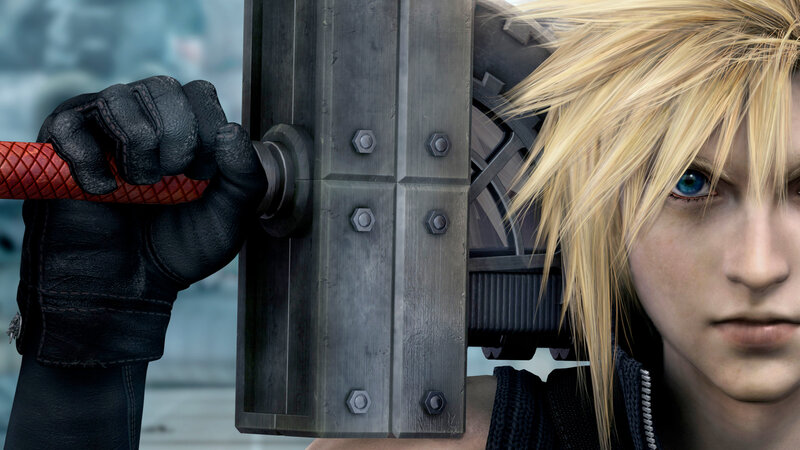 Blond-haired Man Holding Sword — Black