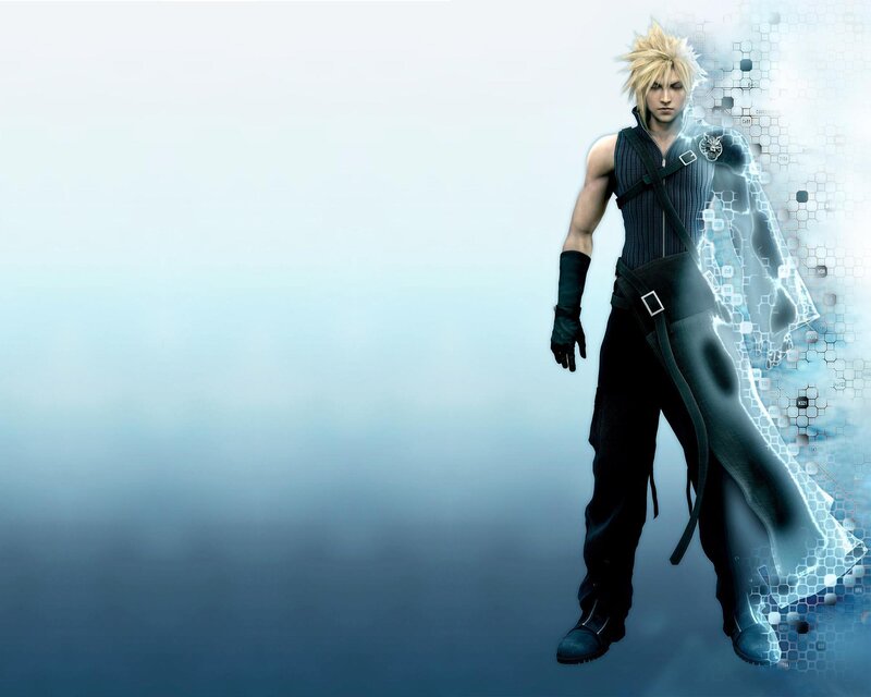 Blond-haired Man in Black Outfit — Blue