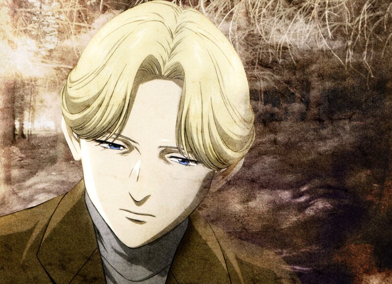 Blond-haired Man in Coat — Brown, Dramatic