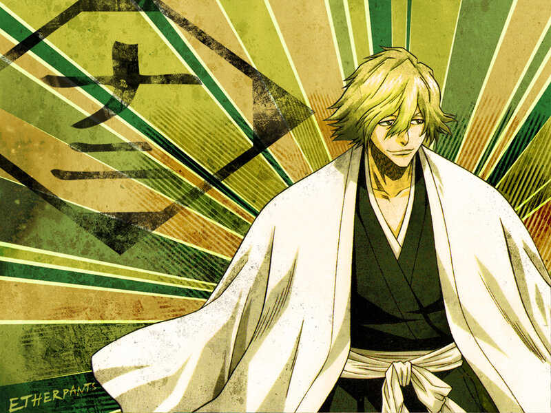 Blond-haired Man in Robe — Green