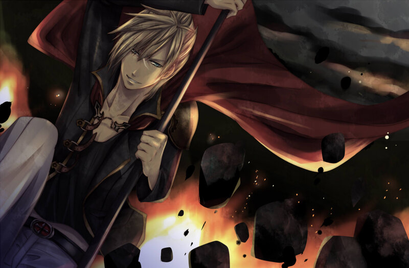 Blond-haired Man with Staff