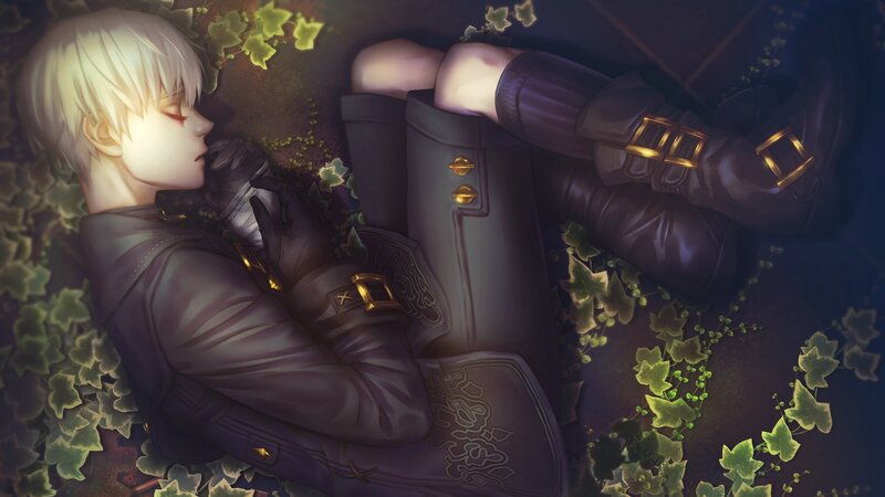 Blond-haired Person Sleeping