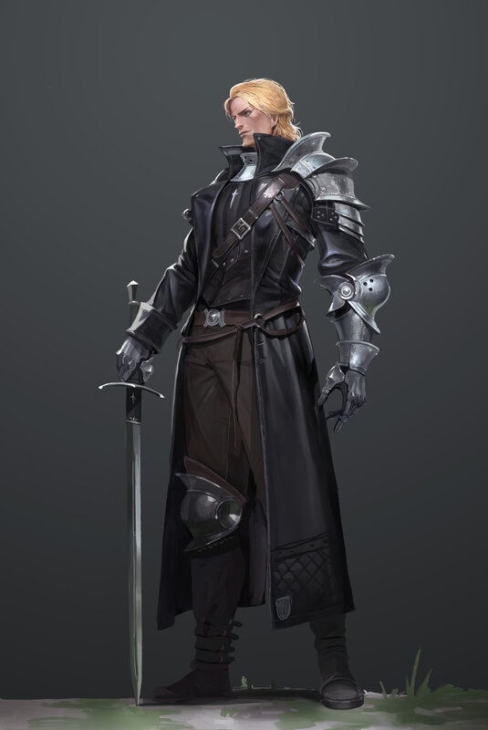 Blond Knight in Armor — Black