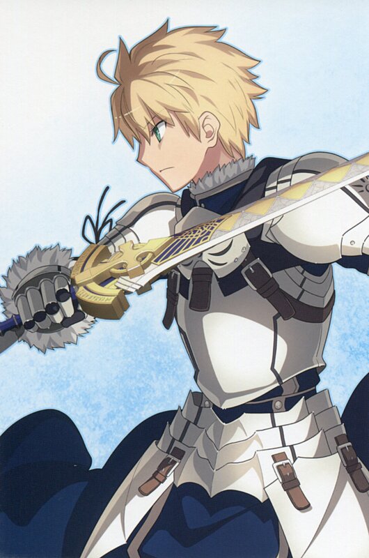 Blond Knight with Sword — White