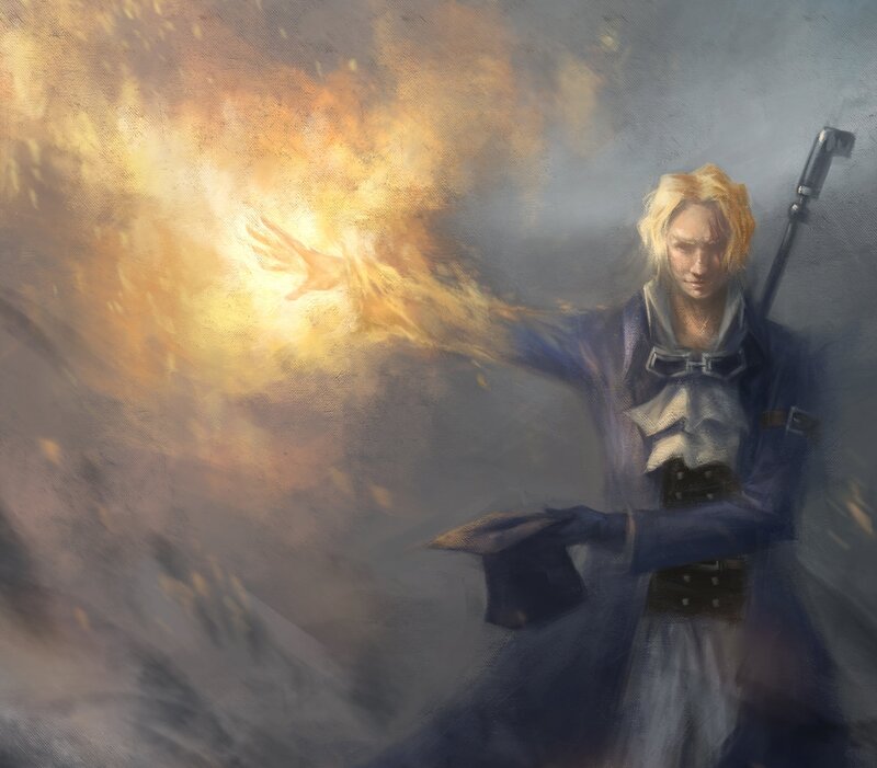 Blond Man Casting Spell