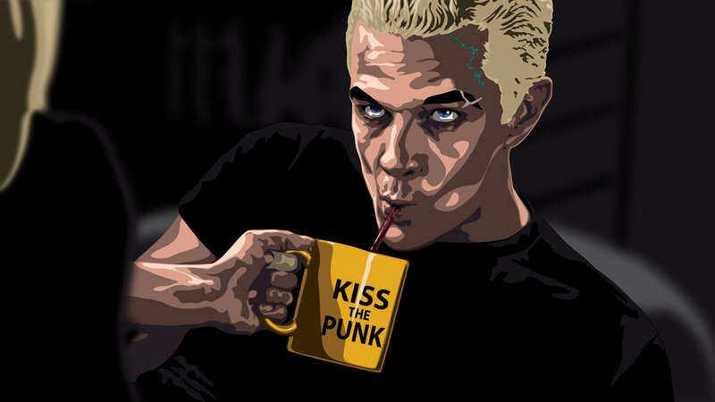 Blond Man Drinking Coffee