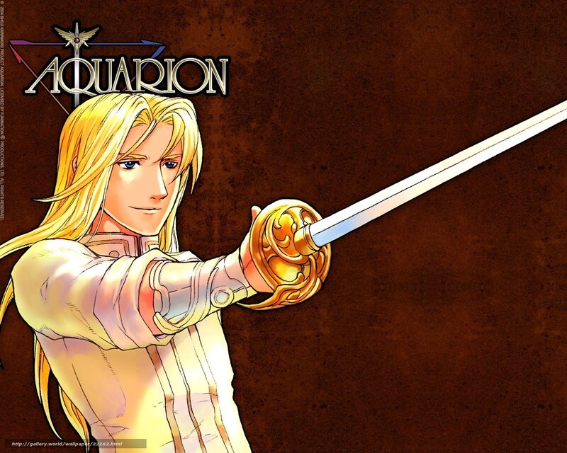 Blond Man Holding Sword — Brown