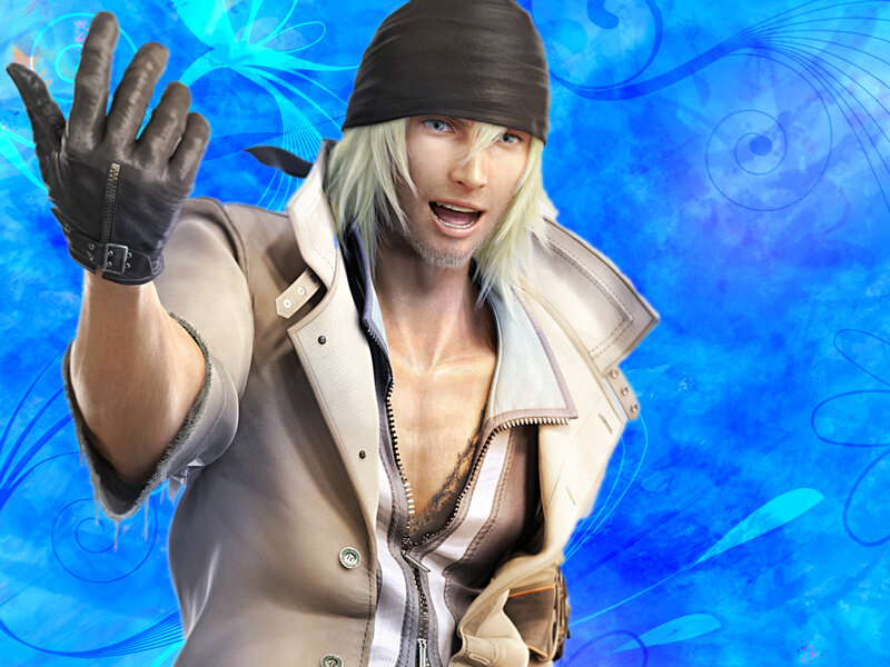 Blond Man in Jacket — Blue