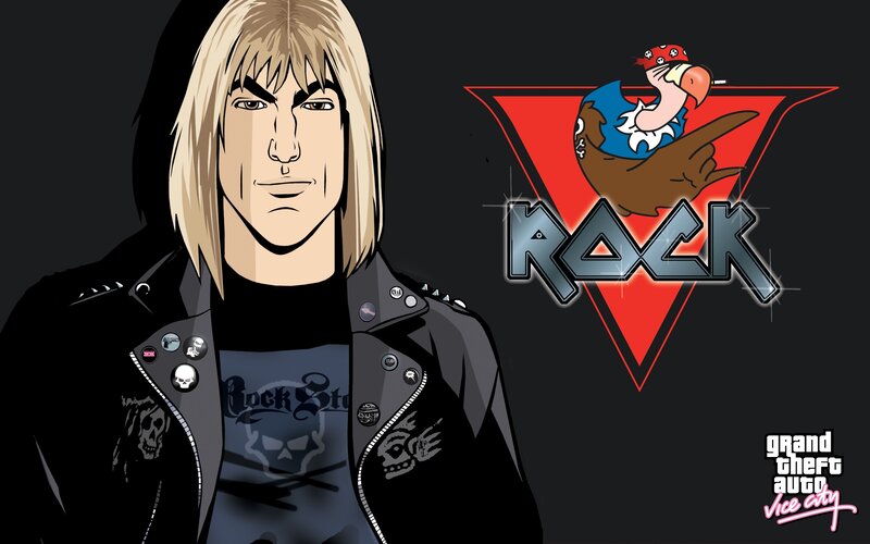 Blond Man in Leather Jacket — Black