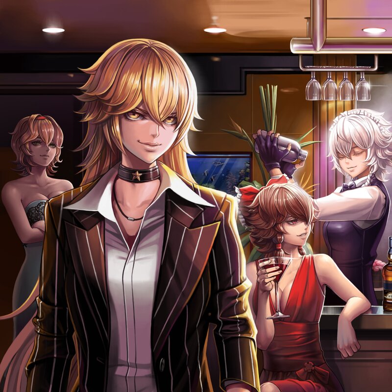Blond Man in Pinstripe Suit