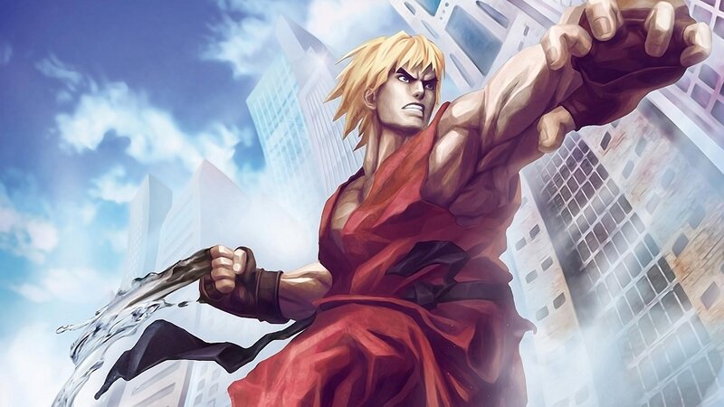 Blond Man in Red Gi