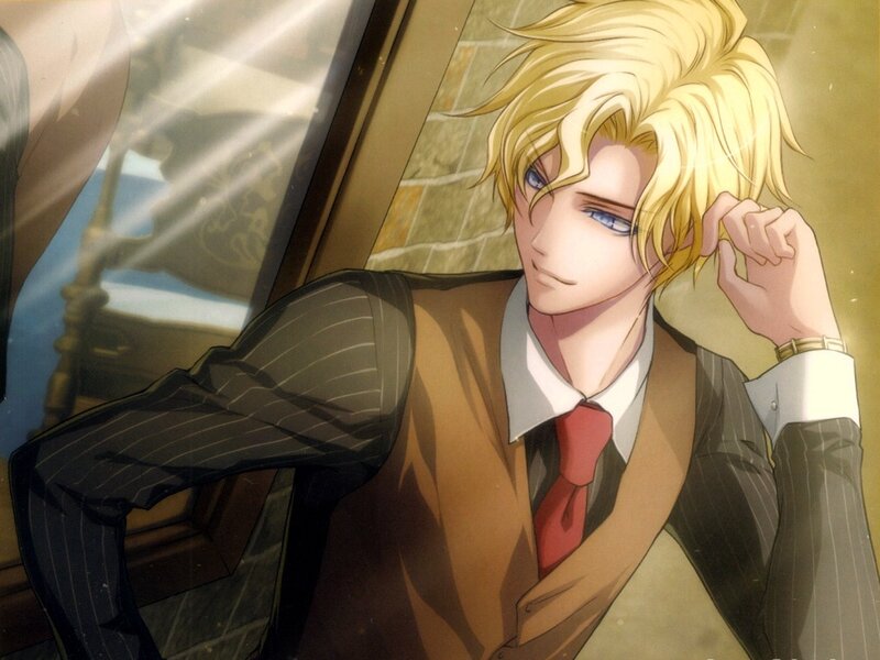 Blond Man in Suit — Brown