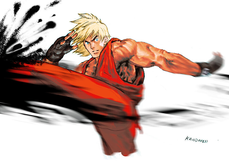 Blond Man Kicking