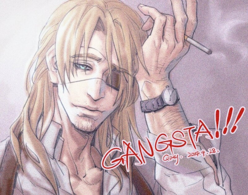 Blond Man with Cigarette
