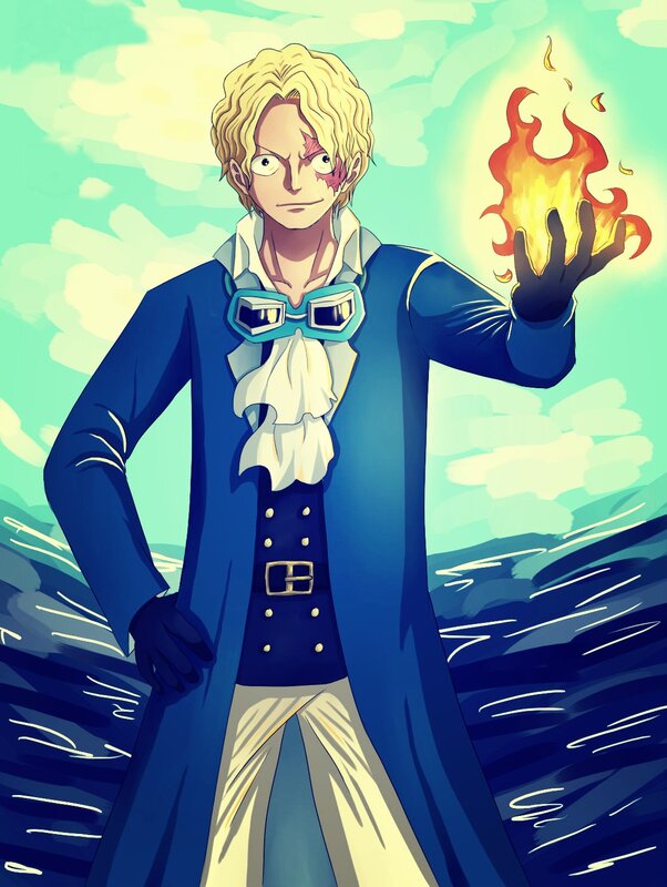 Blond Man with Fire