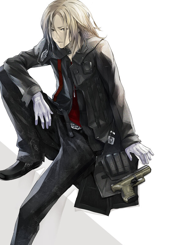 Blond Man with Gun
