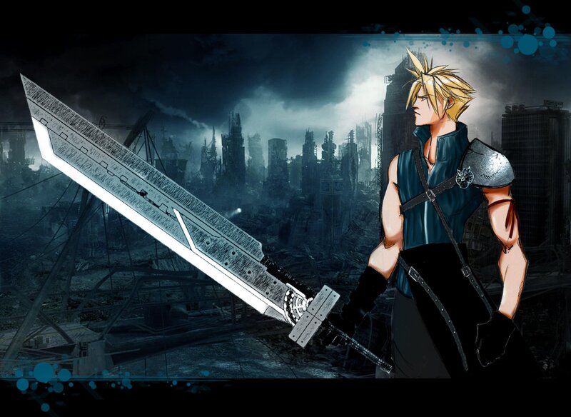 Blond Man with Large Sword