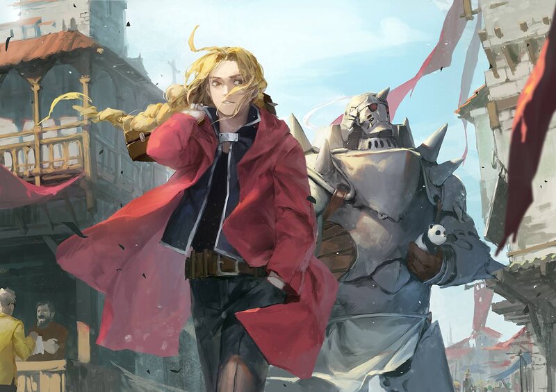 Blond Man with Red Coat