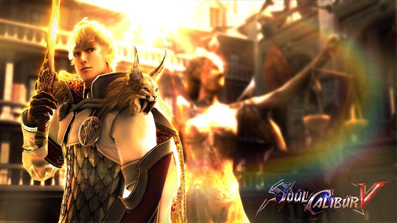 Blond Warrior with Sword — Gold, Dramatic