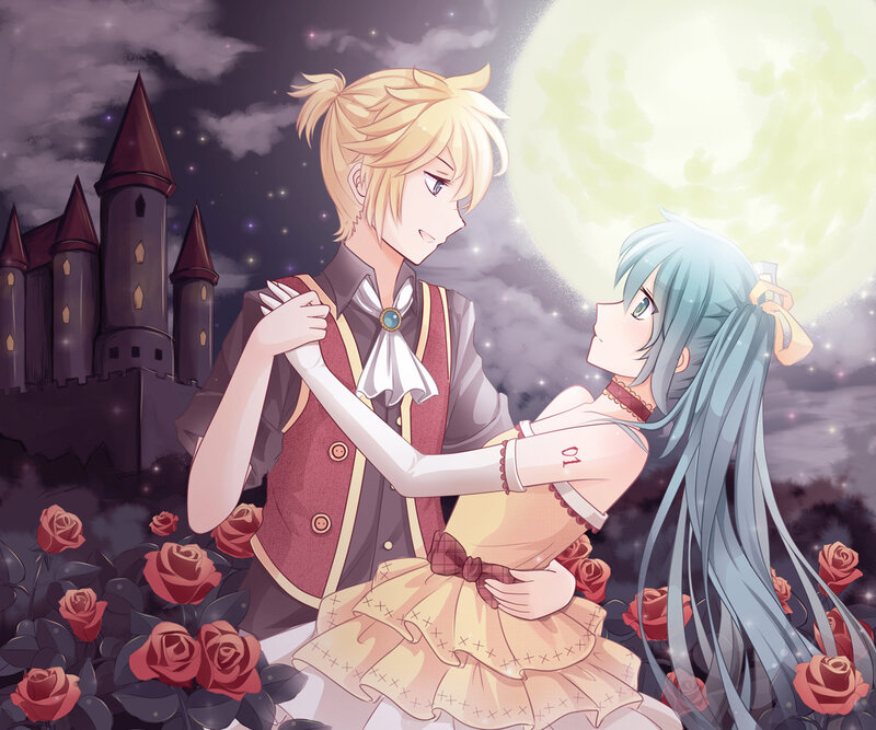 Blonde and Blue-haired Couple