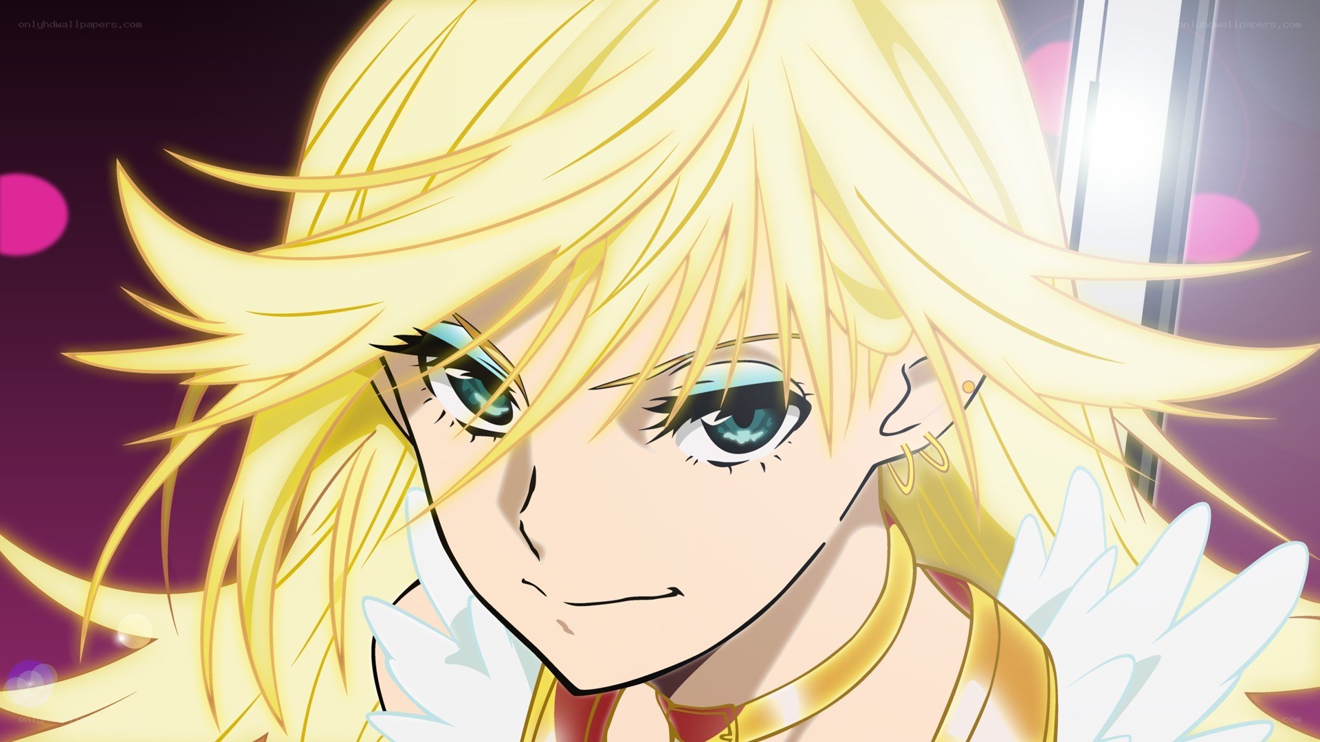 blonde angel character close-up