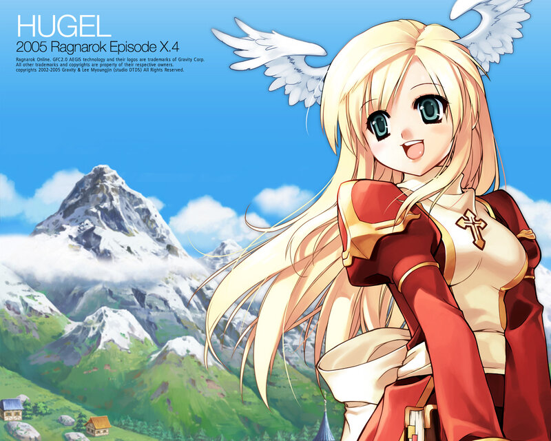 Blonde Angel Girl — Blue, Cheerful
