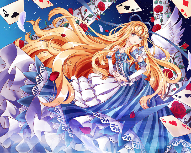 Blonde Angel Girl — Blue, Dreamy