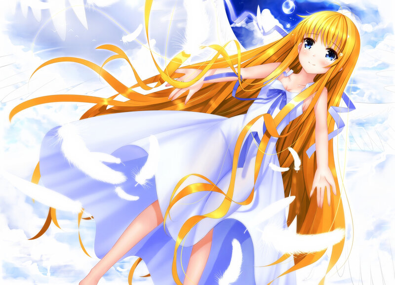 Blonde Angel Girl — Blue, Serene