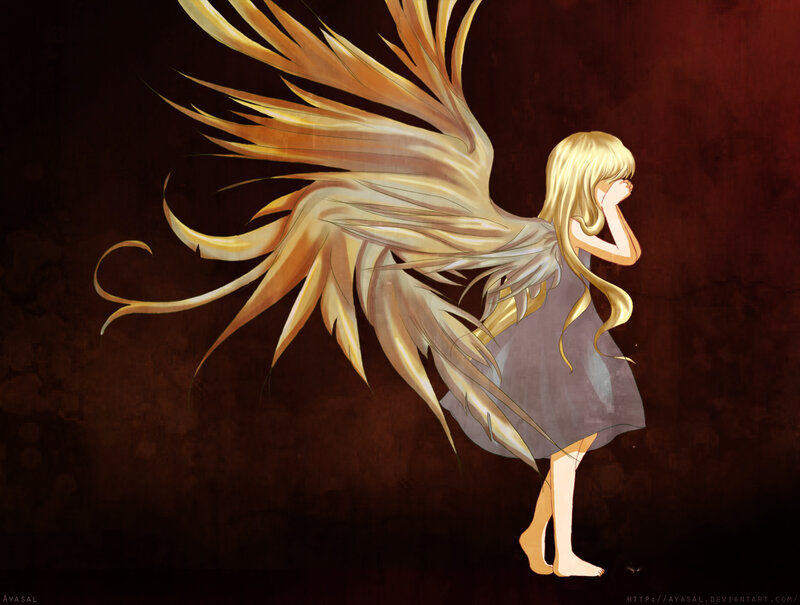 Blonde Angel Girl — Brown