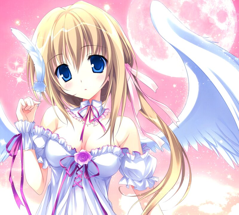 Blonde Angel Girl — Pink, Dreamy