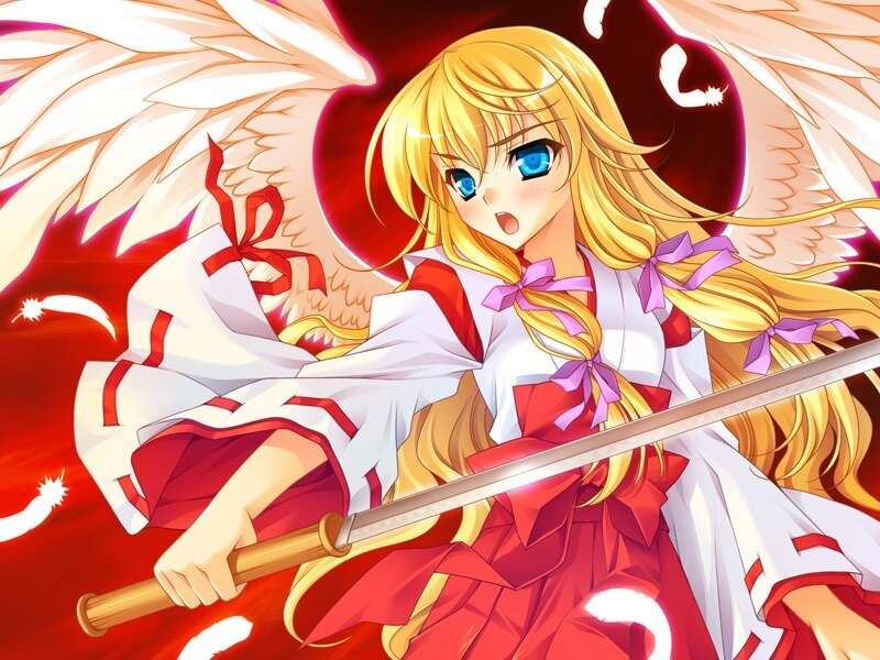 Blonde Angel Girl — Red