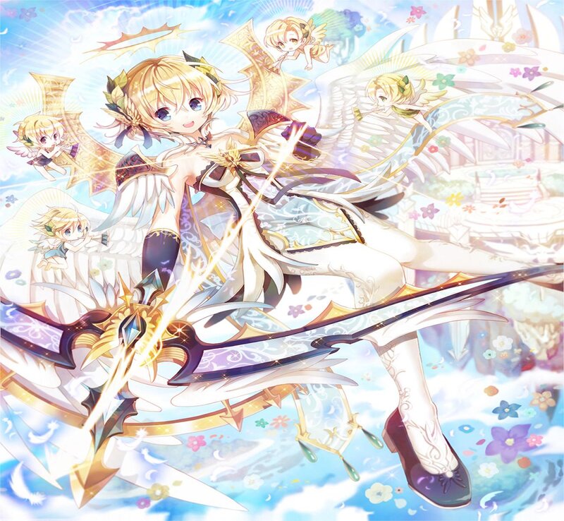 Blonde Angel Girl with Sword