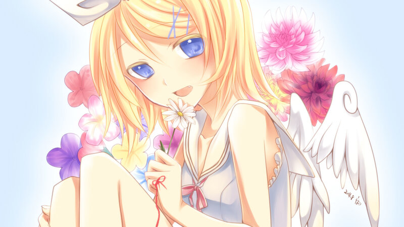 Blonde Angel Girl — Yellow, Serene