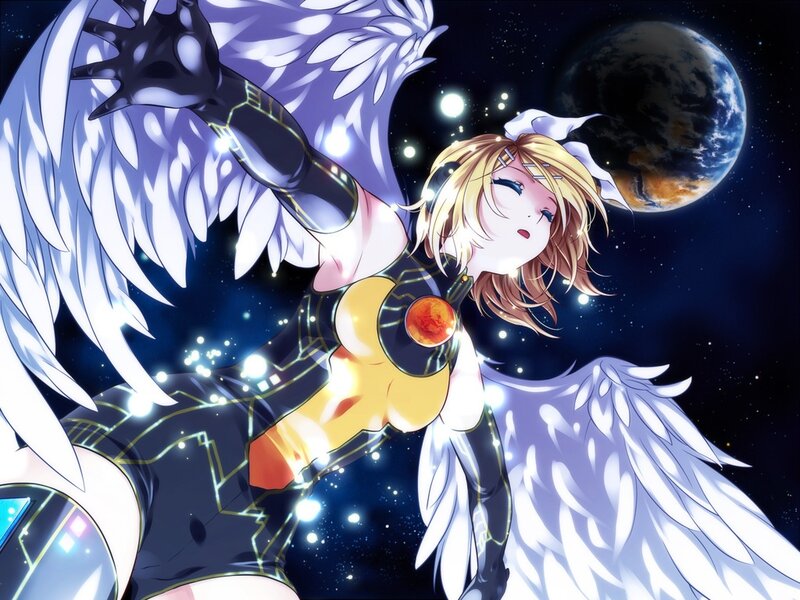 Blonde Angel in Space