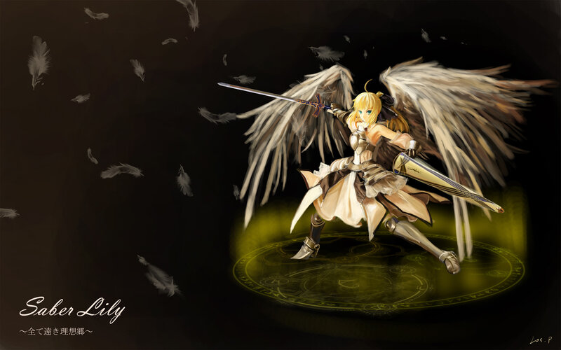Blonde Angel Warrior — Black