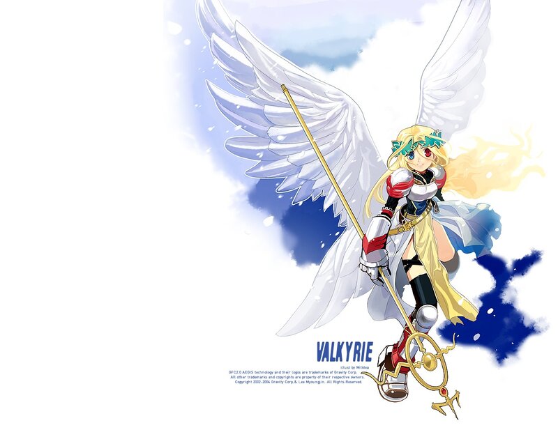 Blonde Angel Warrior — White, Dramatic, Anime, Wings