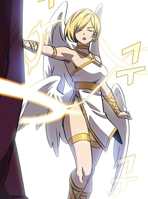 Blonde Angel Warrior — White, Dramatic, Manga
