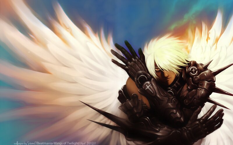 Blonde Angel with Black Armor