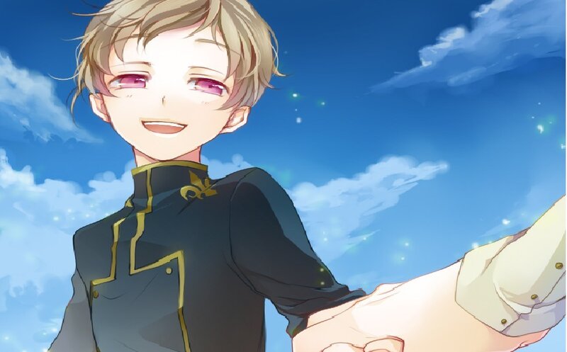 Blonde Anime Boy — Blue