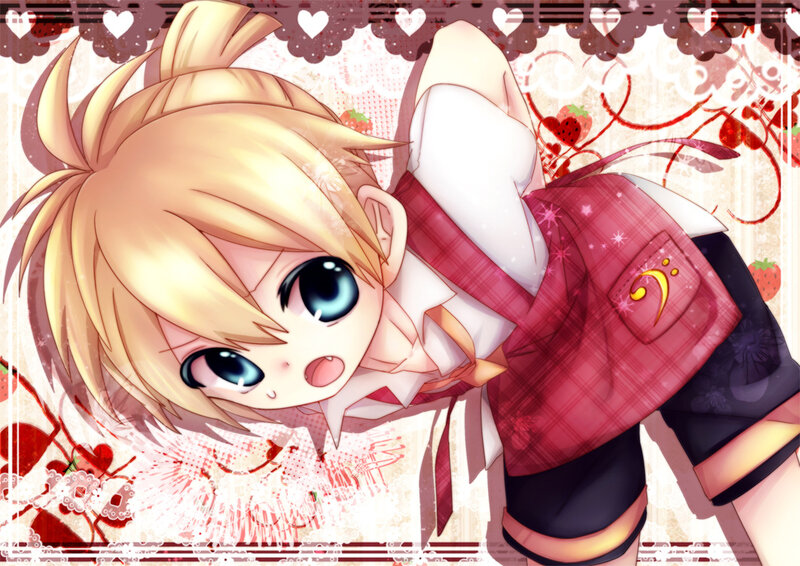 Blonde Anime Boy — Pink