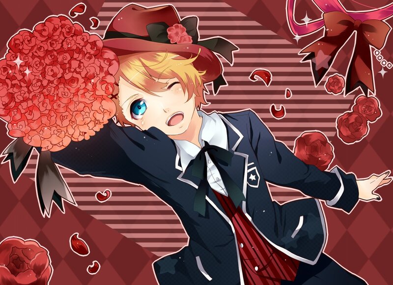 Blonde Anime Boy — Red, Dramatic