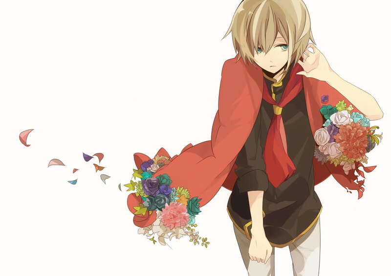 Blonde Anime Boy — Red