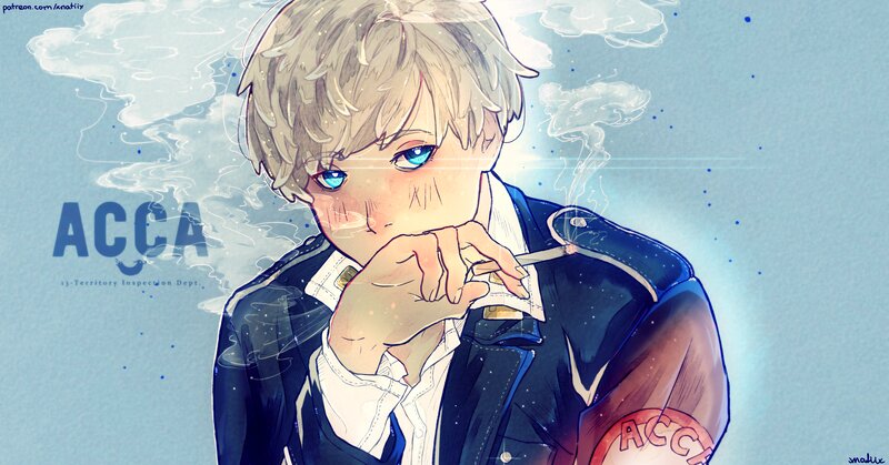 Blonde Anime Boy Smoking