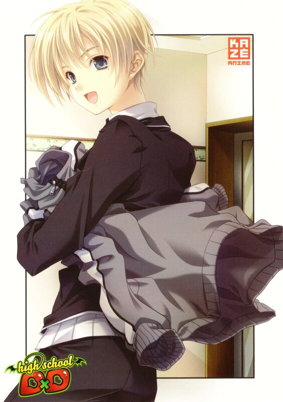 Blonde Anime Boy — White