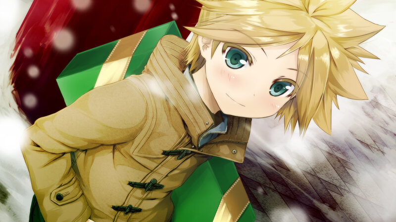 Blonde Anime Boy — Yellow, Festive