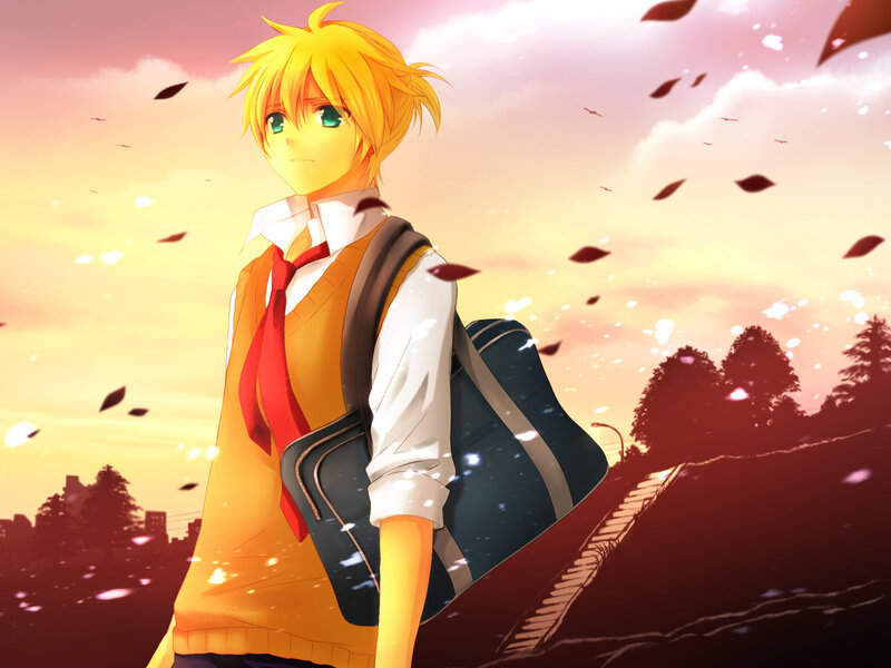 Blonde Anime Boy — Yellow, Serene